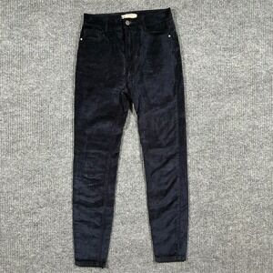 Free People Womens Skinny Jeans Size 25 Dark Blue Velvet Stretch Mid Rise